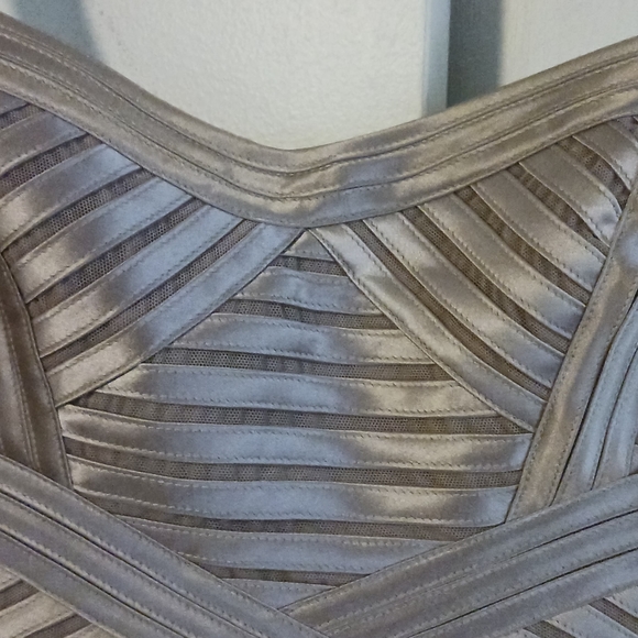 Womans Champagne BCBG bondage dress size 10 - Picture 2 of 9